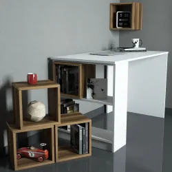 Box Çalışma Masası -Ağ /Cəviz(Qutu) - 2
