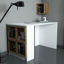 Box Çalışma Masası -Ağ /Cəviz(Qutu) 