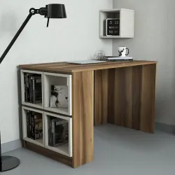 Box Çalışma Masası - Cəviz/Krem - 2