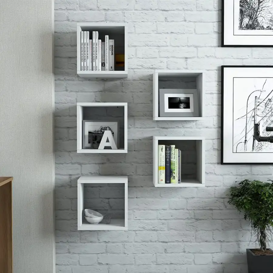 Box Divar Rəfi - Ağ - 2