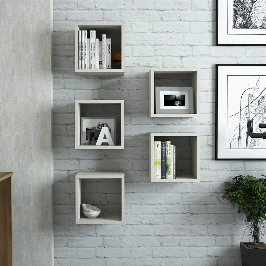 Box Divar Rəfi - Krem - 3