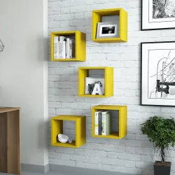 Box Divar Rəfi - Sarı - 1