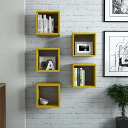 Box Divar Rəfi - Sarı - 3