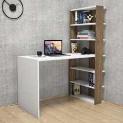 Bronte Çalışma Masası - Ağ/Cəviz - Modev