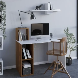 Buca Çalışma Masası - Ağ/Cəviz - Decoroom Collection (1)