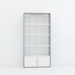 Buffin Kitab Rəfi - Ağ/Antrasit - Decoroom Collection (1)