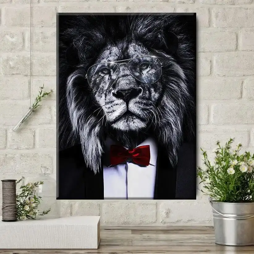 Butterfly Tie Lion Kətan Tablo TB2103 - 1