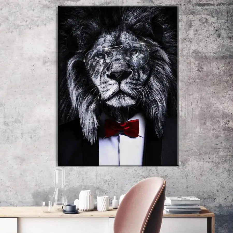 Butterfly Tie Lion Kətan Tablo TB2103 - 2
