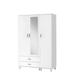 Callisto 3 Qapılı Geyim Dolabı - Ağ - Decoroom Collection