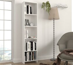 Cansu D 5 Rəfli Kitab Rəfi - Ağ - Decoroom Collection (1)