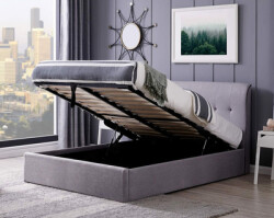 Carmel Bazalı İki Nəfərlik Çarpayı - Boz - Decore Mobilya (1)