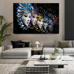 Carnival Mask Girls Kətan Tablo TB1512 - Tabloshop