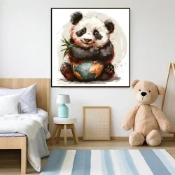 Carnivorous Working Animal Kvadrat Kətan Tablo TB2139 - Tabloshop (1)