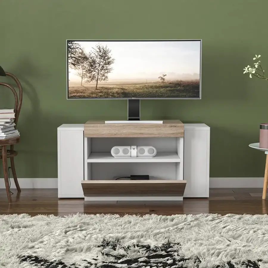 Catvi Tv Stend - Ağ/Meşə - 3