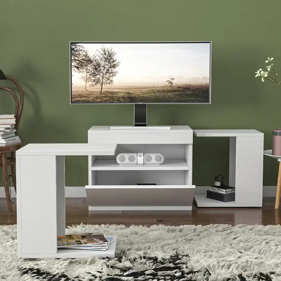 Catvi Tv Stend - Ağ - 2