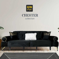 Chester Siyah BF100 Divan 