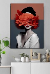 Çiçek Saçlı Kadın Kanvas Tablo - Markaev