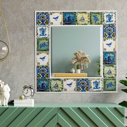 Çini Güzgü 60 cm * 60 cm - Turkuaz - Bluecape (1)