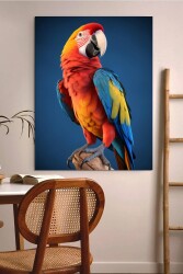 Çok Renkli Papağan Kanvas Tablo - Markaev