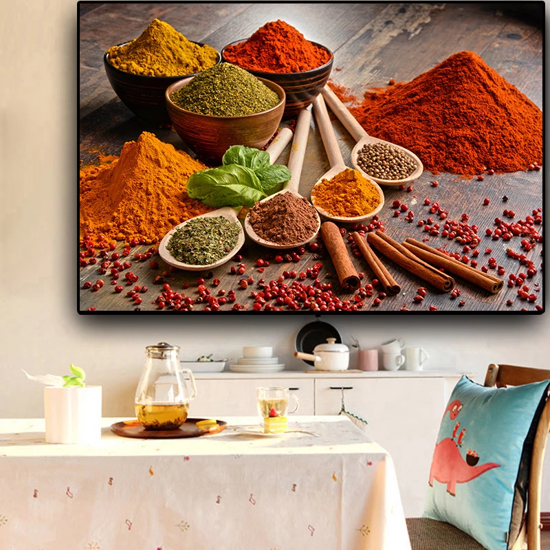 Colorful Cereal Spices Metbex Kətan Tablo TB1365 - 1