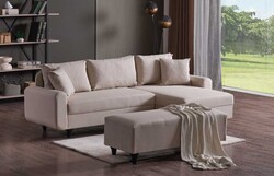 Corner Flavia Pufikli Künc Divan Krem - Eviana