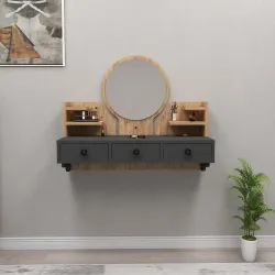 Cosmo Makiyaj Masası - Meşə/Antrasit - Decoroom Collection (1)