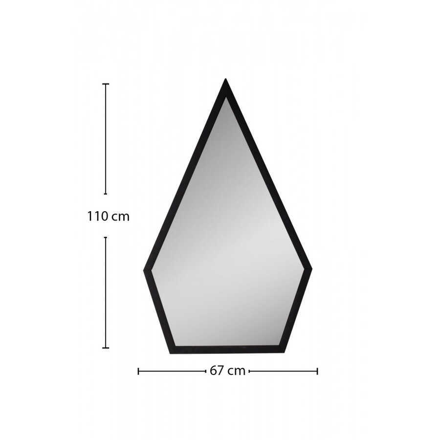 Crystal Güzgü 67 cm * 110 cm - Siyah