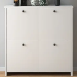 Cube Ayaqqabı Dolabı, Çox Məqsədli Dolab - Ağ - 3