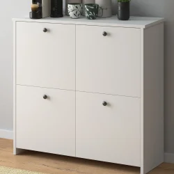 Cube Ayaqqabı Dolabı, Çox Məqsədli Dolab - Ağ - 4