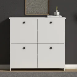 Cube Ayaqqabı Dolabı, Çox Məqsədli Dolab - Ağ - 1