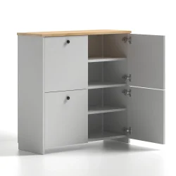 Cube Ayaqqabı Dolabı, Çox Məqsədli Dolab - Ağ/Meşə - 5