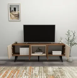Curve Tv Stend - Cəviz/Krem - 2