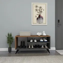 Dalila Ayaqqabı Dolabı - Cəviz/Antrasit - Decoroom Collection (1)