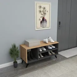 Dalila Ayaqqabı Dolabı - Meşə/Antrasit - Decoroom Collection (1)