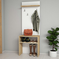 Daraye Dəhliz Dolabı - Ağ/Meşə - Modev (1)