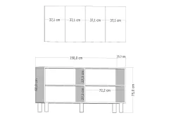 Dariod Bohem Konsol, 4 Qapılı - Antrasit - 6