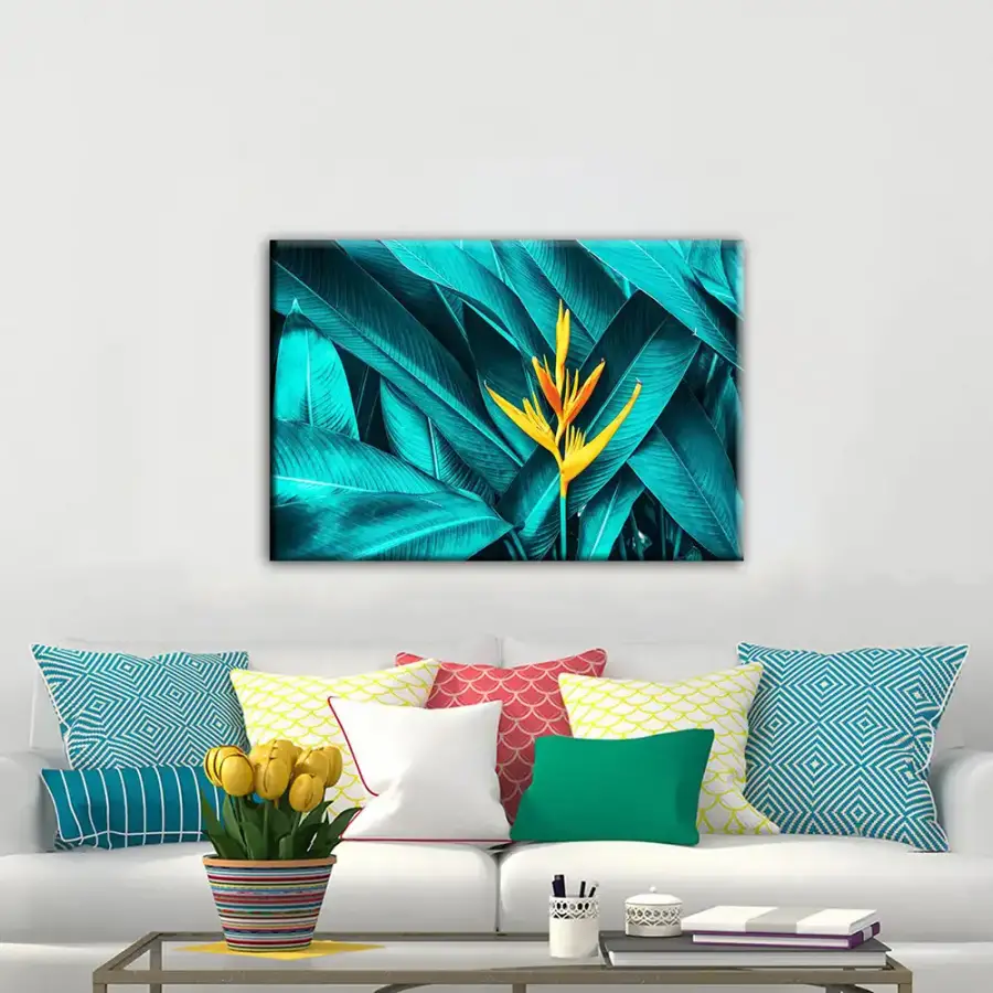 Dark Tropical Palma Kətan Tablo TB1288 - 1