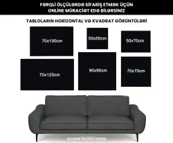 Dark Tropical Palma Kətan Tablo TB1288 - 2