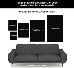 Dark Tropical Palma Kətan Tablo TB1288 - 3