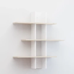 Defne Divar Rəfi - Ağ/Meşə - Decoroom Collection (1)