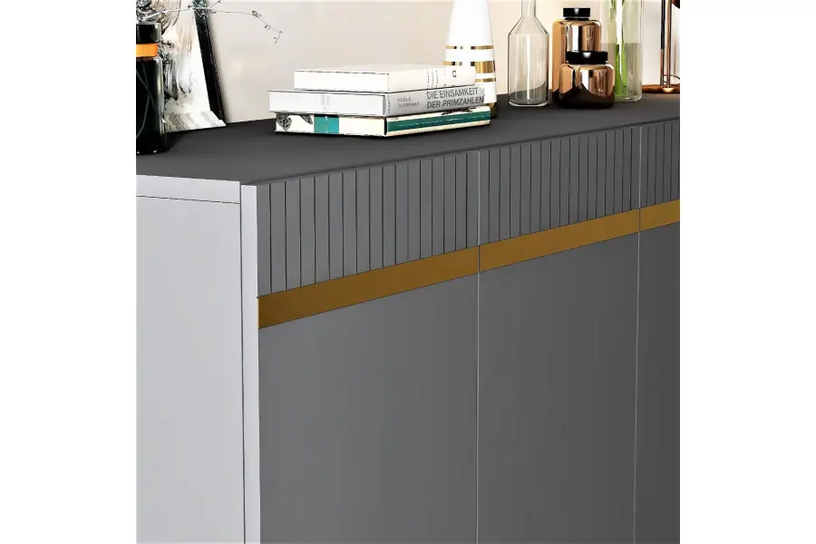 Defne Konsol, 4 Qapılı - Antrasit/Qızılı - 7