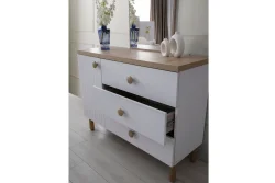 Dejavu Komod və Güzgüsü, 3 Siyirtməli - Ağ - Decoroom Collection (1)