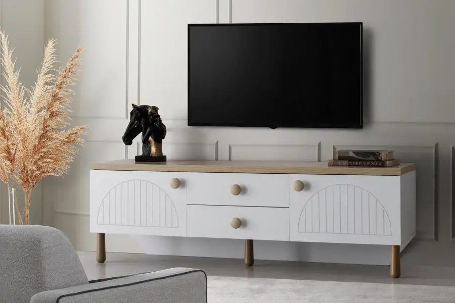 Dejavu Tv Stend - Ağ - 1