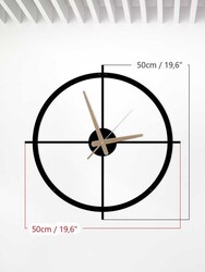 Dekoratif Metal Duvar Saati 50x50cm - 2