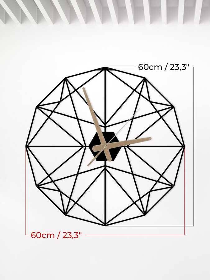 Dekoratif Metal Duvar Saati 60x60cm - 2