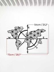 Dekoratif Metal Duvar Tablosu Yaşam Haritası 73x54cm - 2