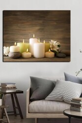 Dekoratif Mumlar Kətan Tablo - Markaev