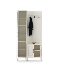 Della Güzgülü Dəhliz Dolabı - Krem - Decoroom Collection (1)