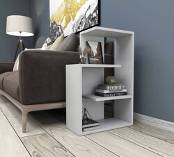 Delta Kitab Rəfi - Ağ - Modev