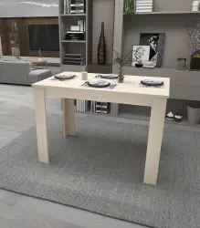 Dennis Yemək Masası 110cm - Krem - Modev (1)